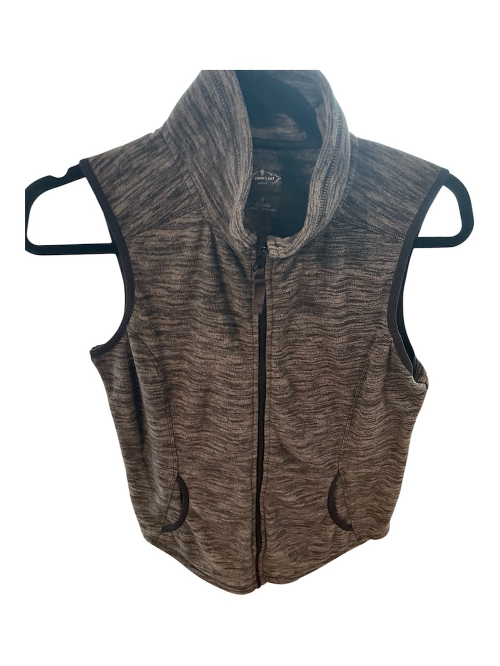 Sleeveless Zip-Up Vest in Heather Gray